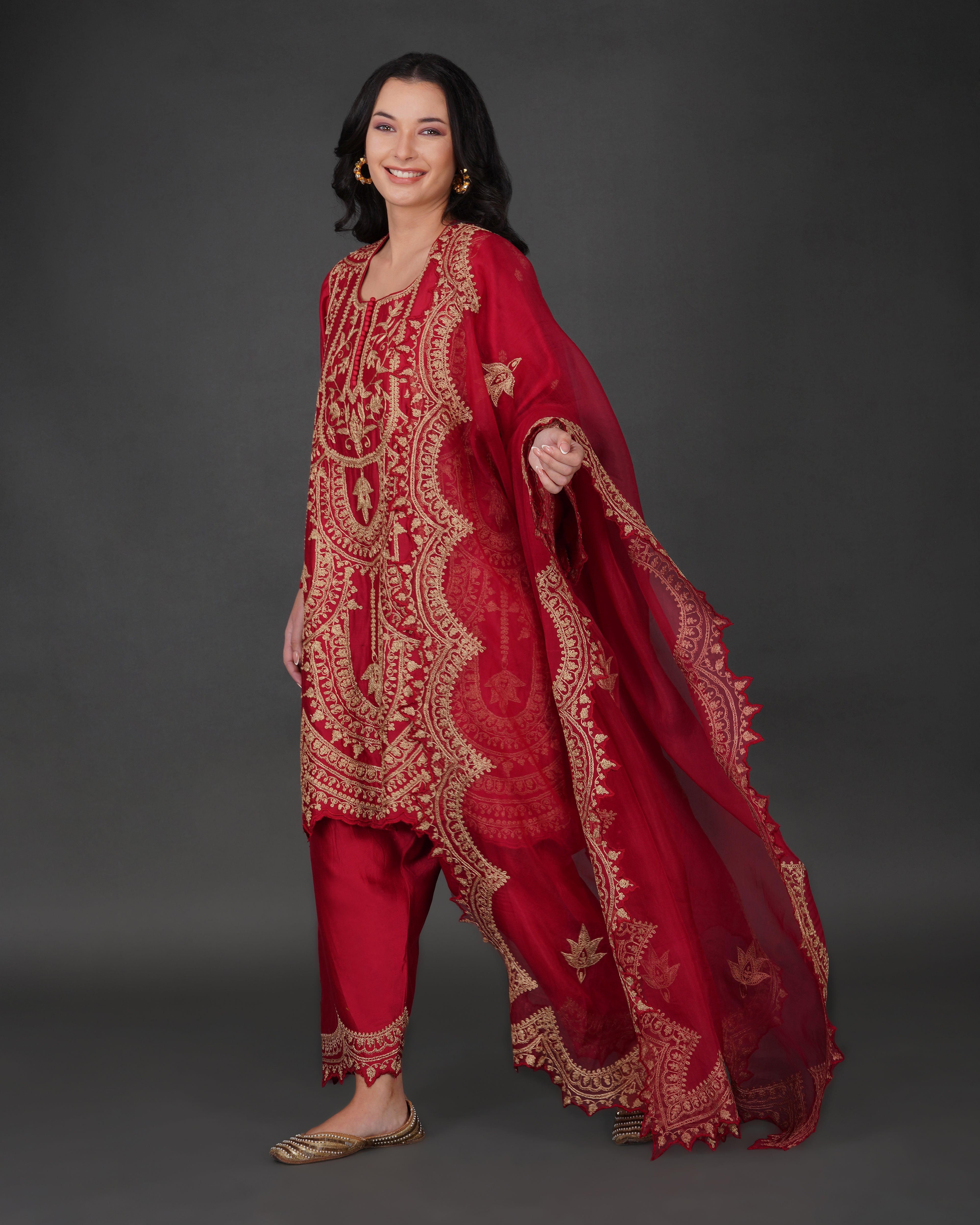 Festive Kurta Farshi with Dupattas